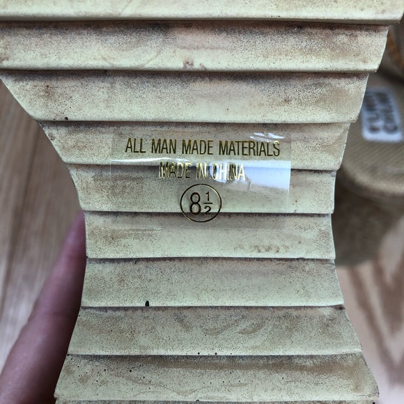 FUNKY CHUNKY Dark Tan Woven Platform Sandals - Picture 8 of 10